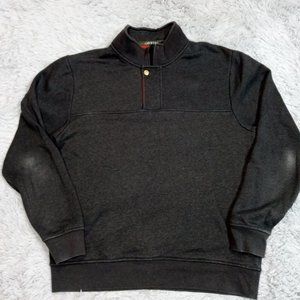 Orvis Mens‎ Sweater Pullover Gray M Fly Fishing Quarter Zip Sweatshirt Medium
